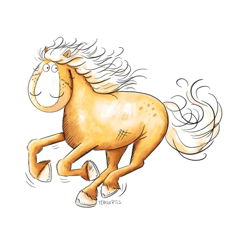 Schneller Haflinger I Pferd Pferde Comic