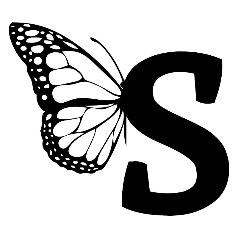 lettre s papillon
