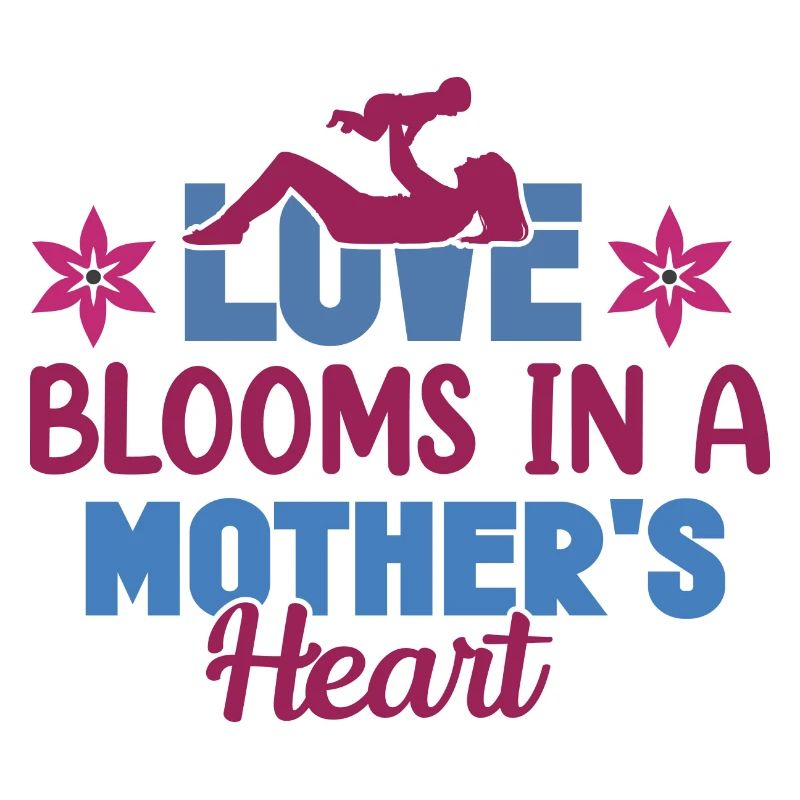 Liebe blüht im Herzen einer Mutter