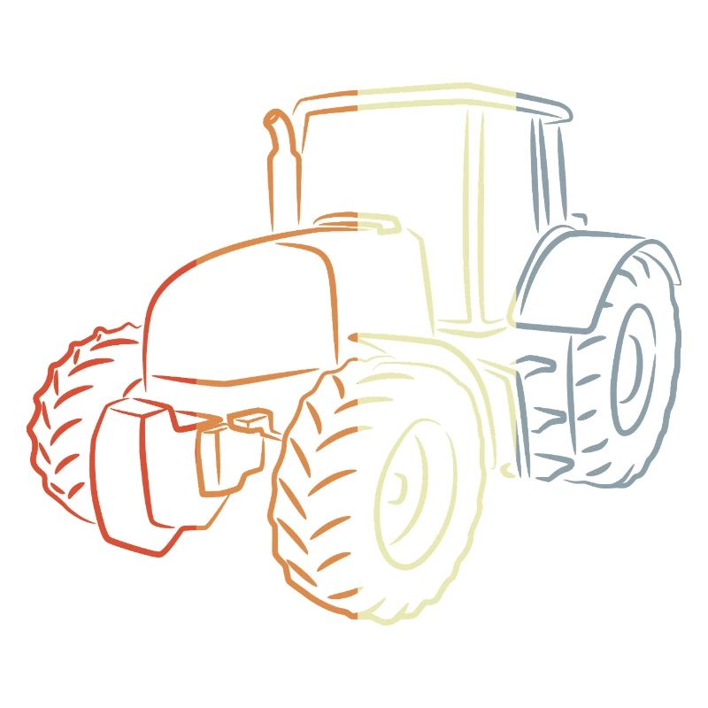 Retro Tractor Sketch