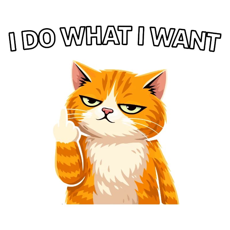 Freche Katze, ich mache, was ich will
