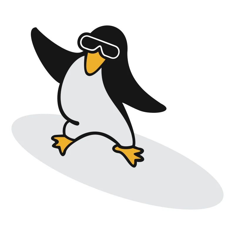 Pingouin surfeur / Surfer Penguin (3c)
