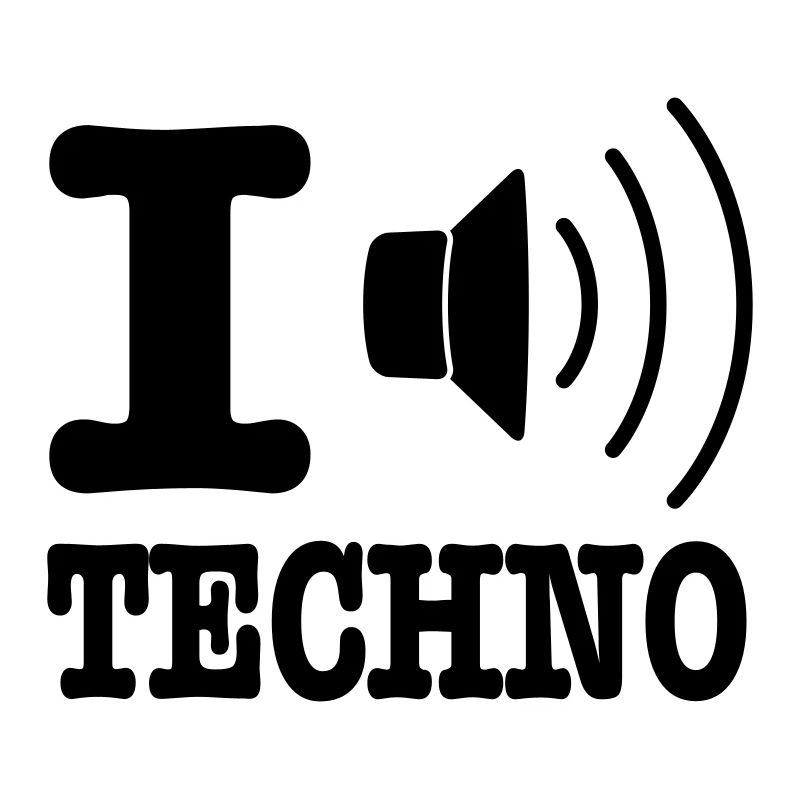 I love techno / I speaker techno