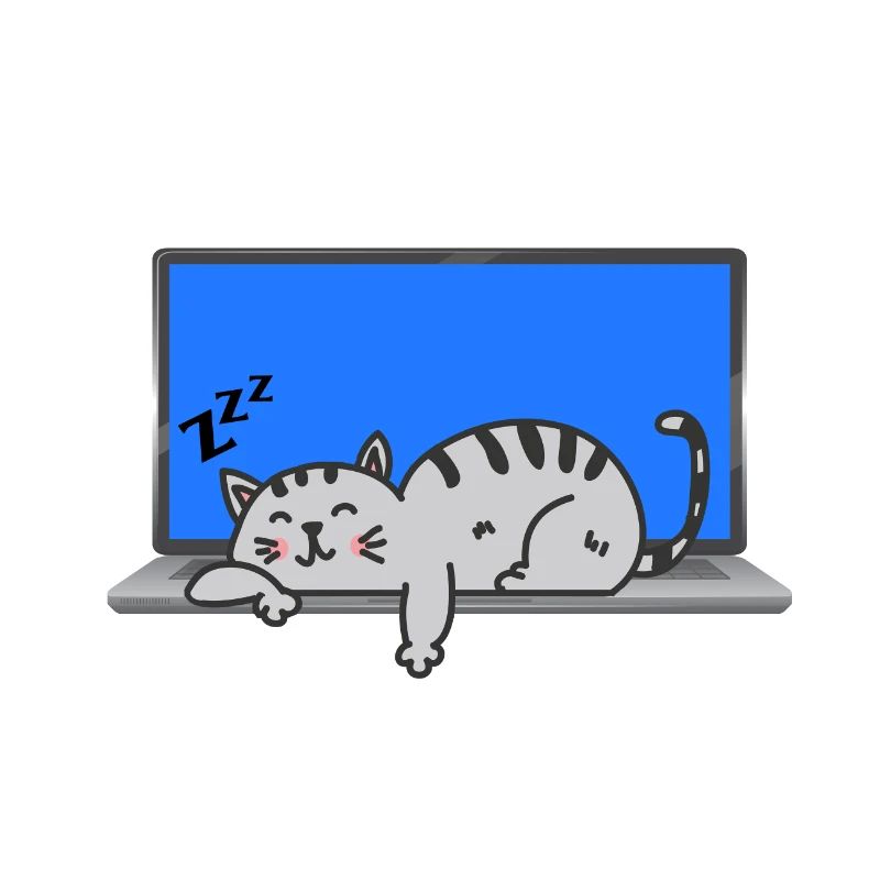 I Work on Computers Funny Cat