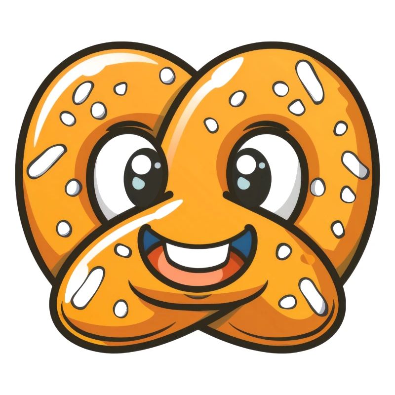 Niedliche Brezel Comic