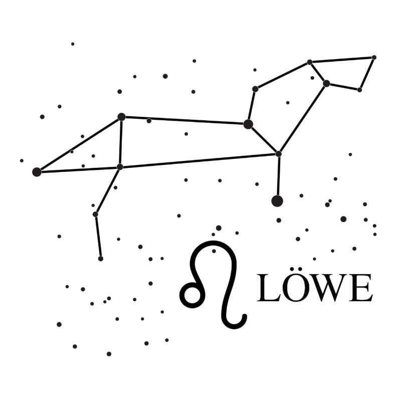 Tierzeichen Löwe mit Sternbild