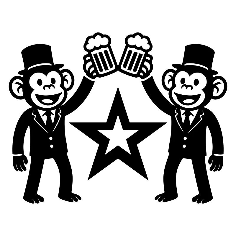 Junggesellenabschied Affe Crew Bräutigam