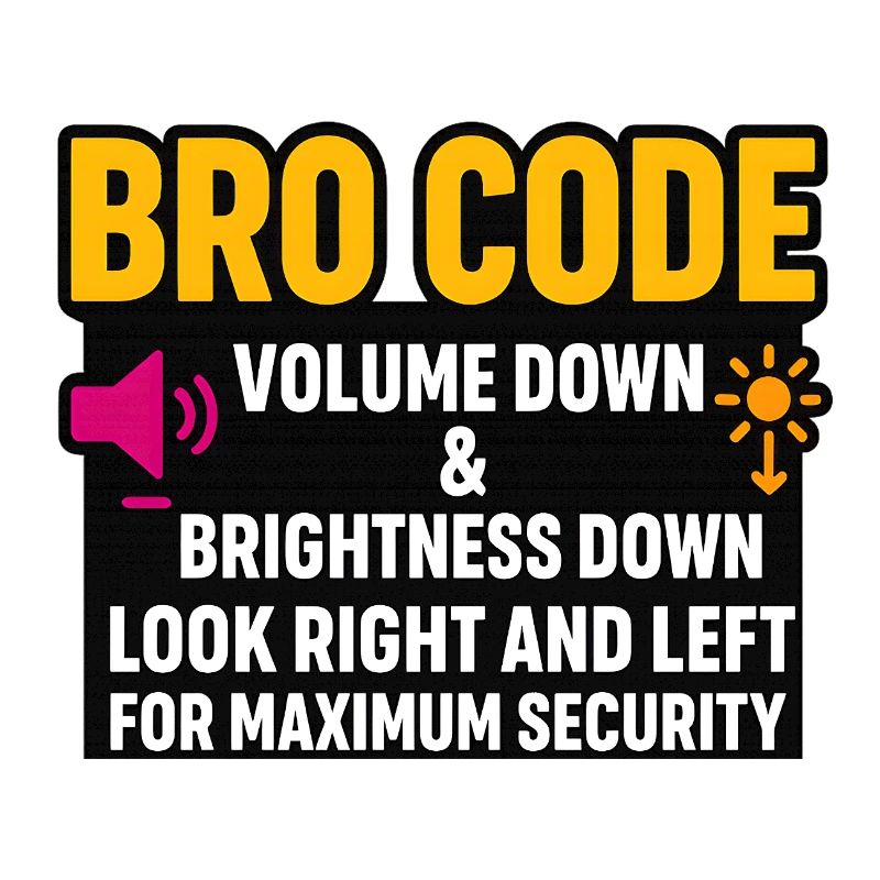 Code bro volume vers le bas Regarde à droite à gauche, drôle
