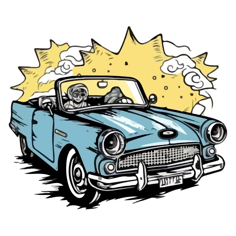 Cabriolet bleu
