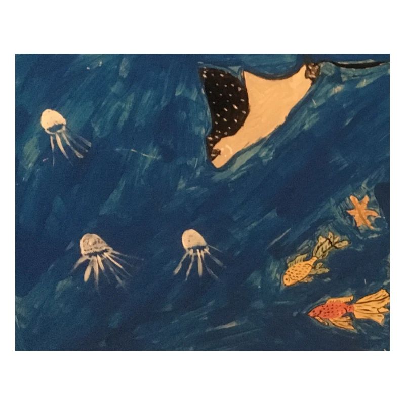 Rochen mit Fischen