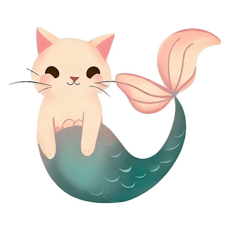 Chat sirène mignon
