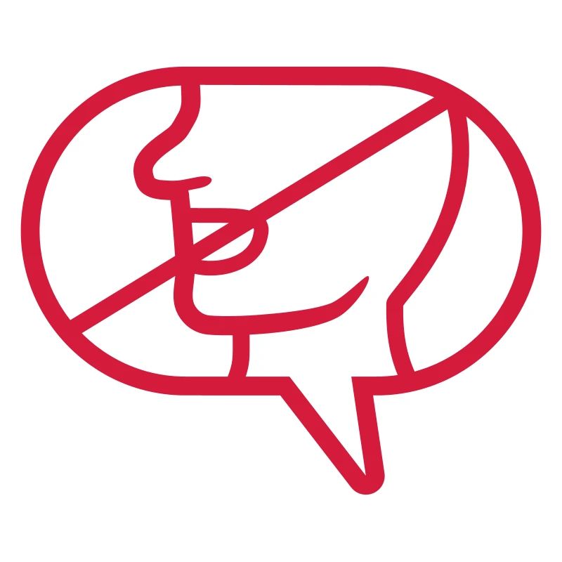 No Communicating Icon Speech Bubble