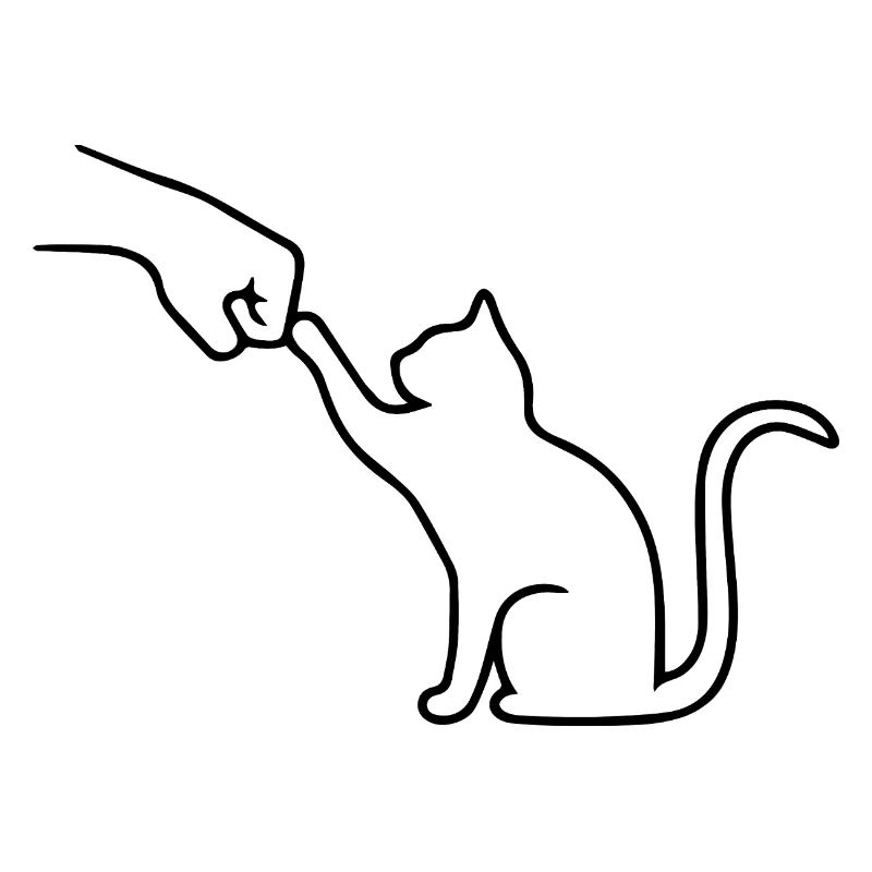 Katze Pfote Team Faust lustig