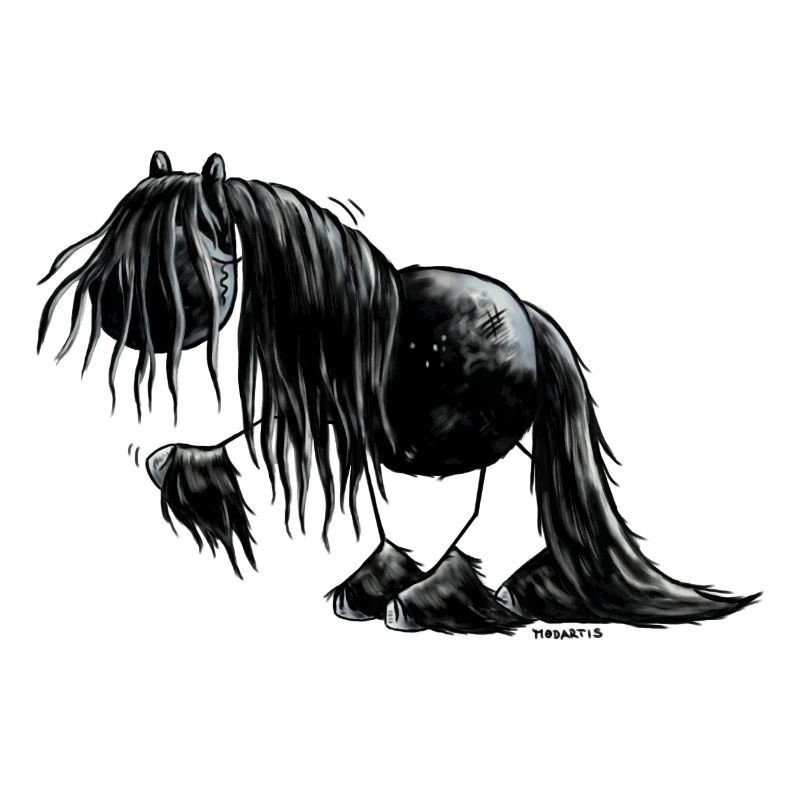 Frison cheval dessin animé