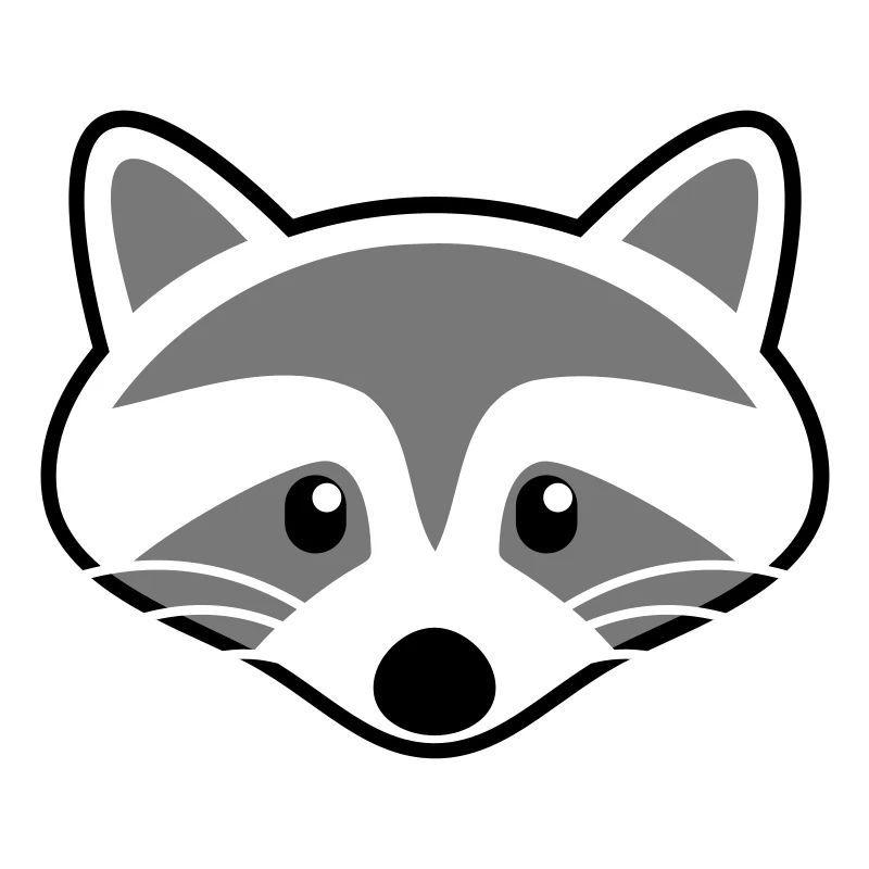 Süßer Waschbär Kopf