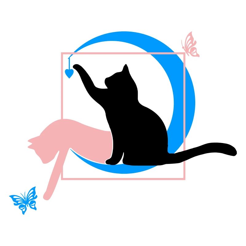 Le chat style Léonard de Vinci avec cœur