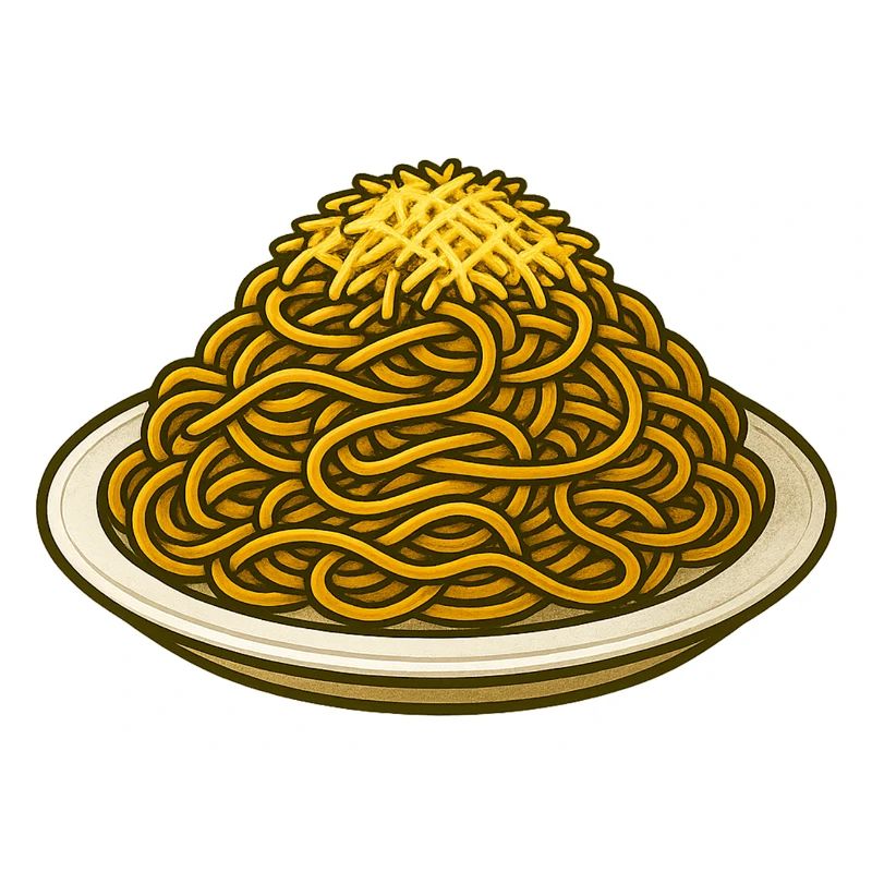 Spaghetti avec illustration de fromage