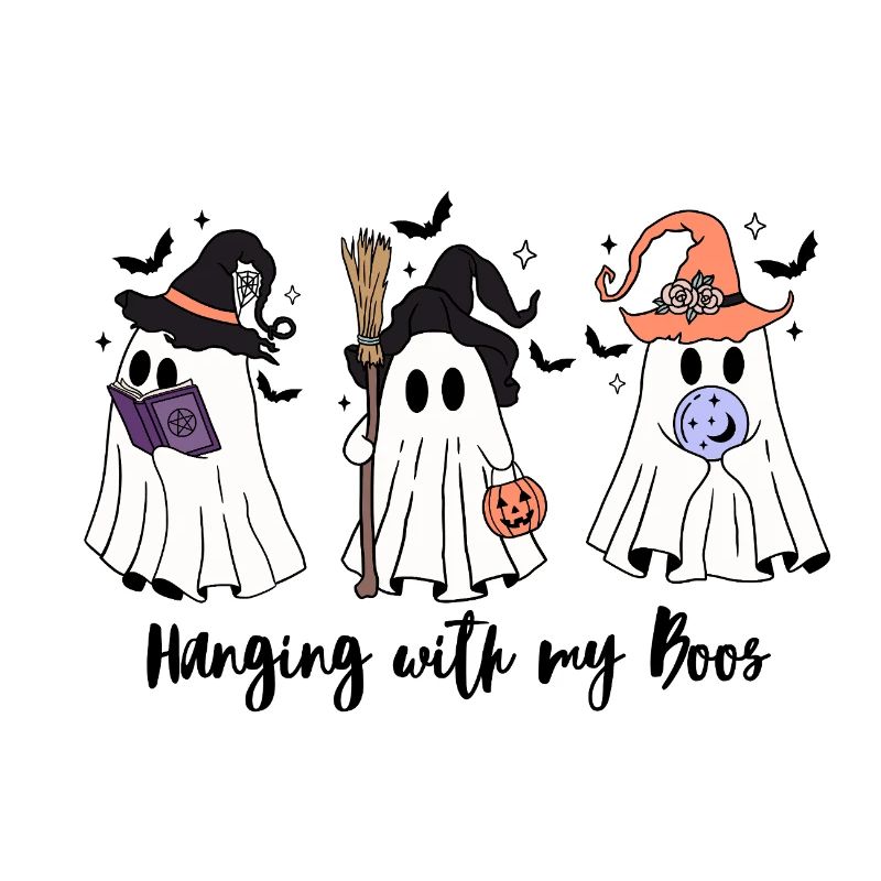 🧙‍♀️ Witchy Ghost Squad – Spooky & Cute 👻