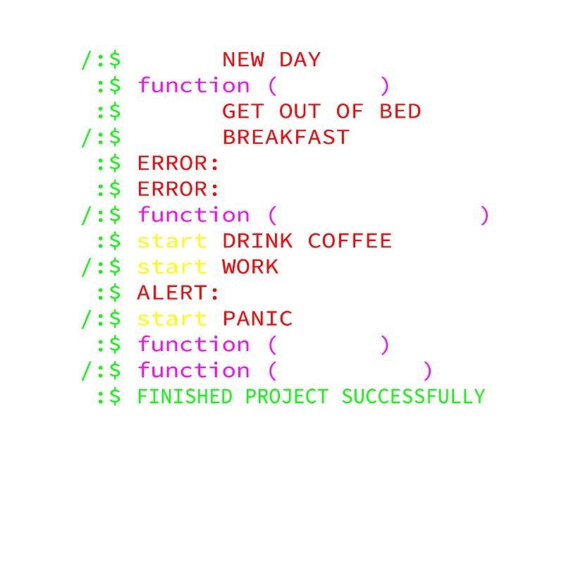 Programmer coffee daily rhythm funny gift