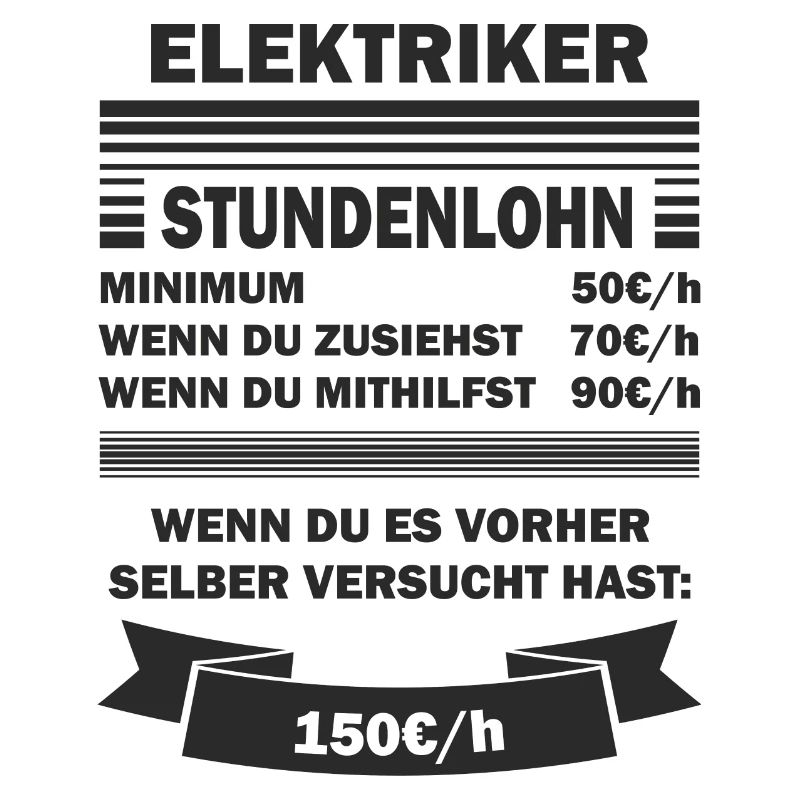 Elektriker Stundenlohn