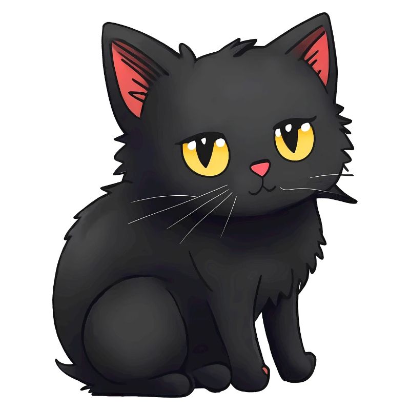 schwarze-Katzen-Aufkleber-Stcker