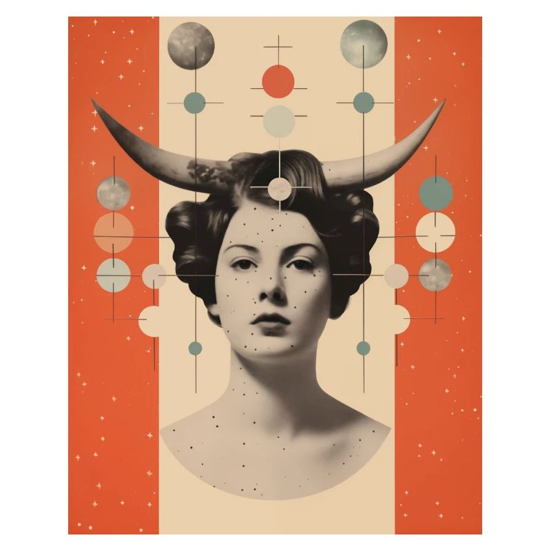 Steinbock Collage Kunst Astrologie
