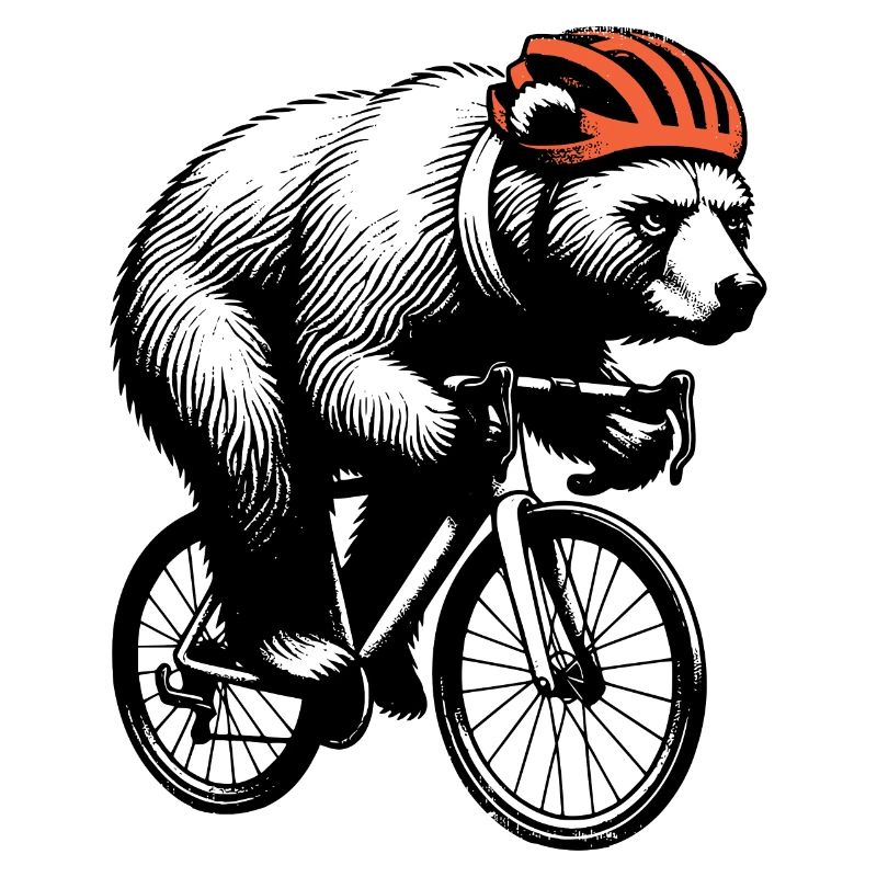 Radfahrender Bär