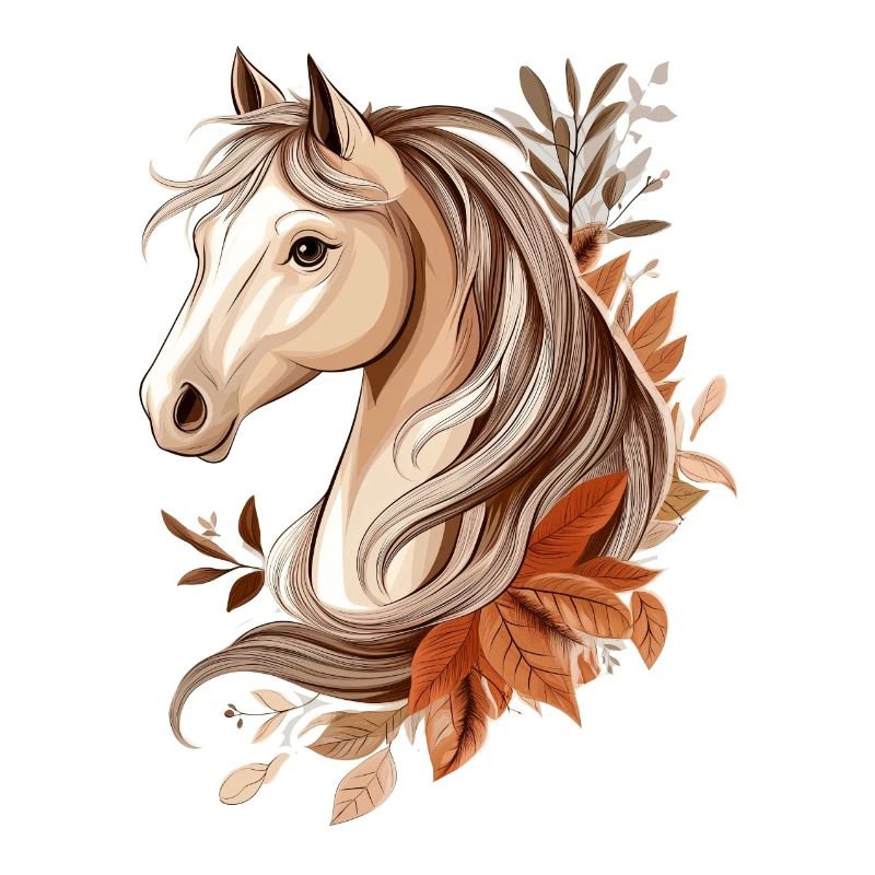 Pferd Herbst