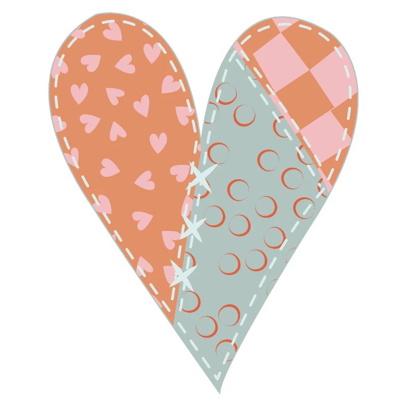 Patchwork Heart No8