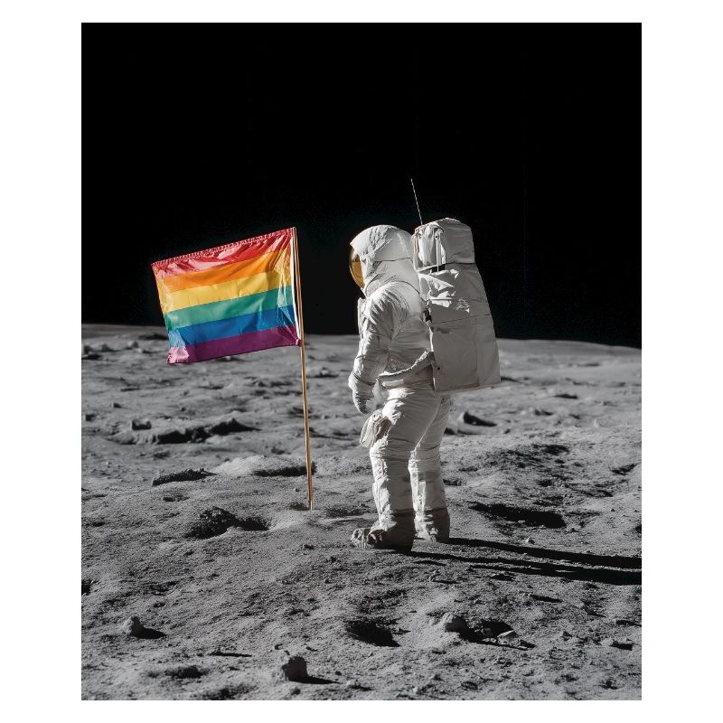 Astronaut Pride Regenbogen Flagge