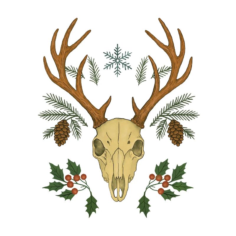 Winterhirsch-Schädelwappen