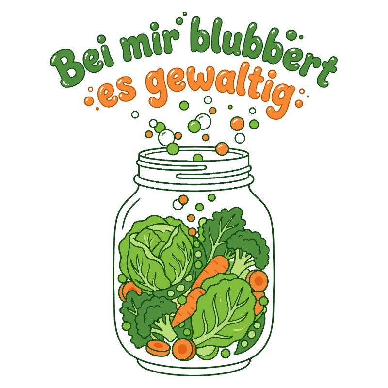Fermentation Gemüse Einmachglas Blubbern