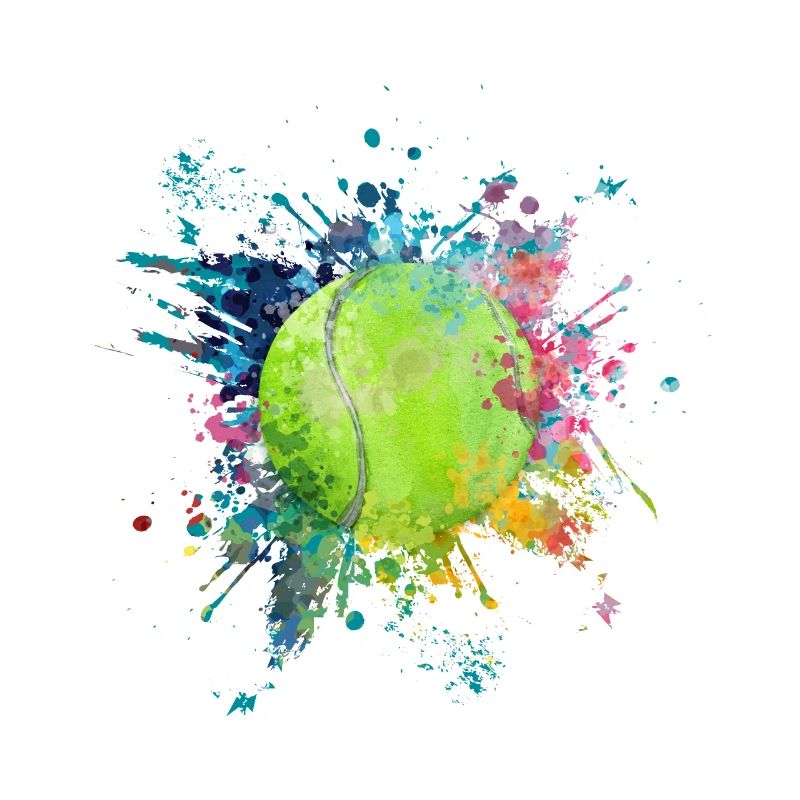 A eau explosion de couleur Splash Design Tennis Ball