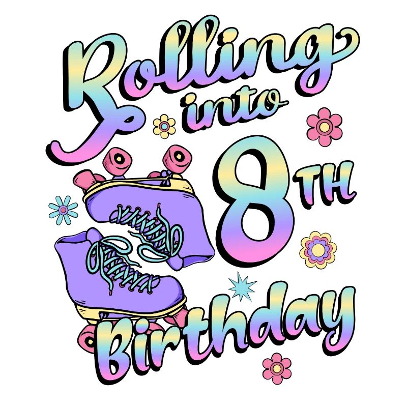 Rolling Into 8th Birthday Quad Skater