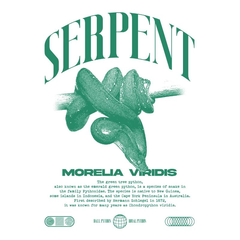 Green Tree Python Modern Reptile Keeper Streetwear