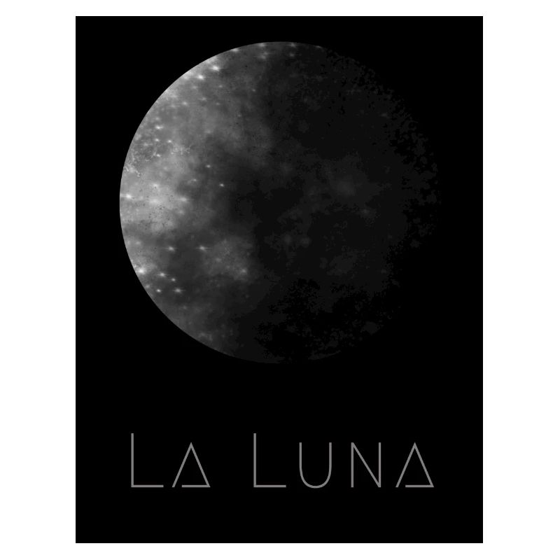 Moon, black background
