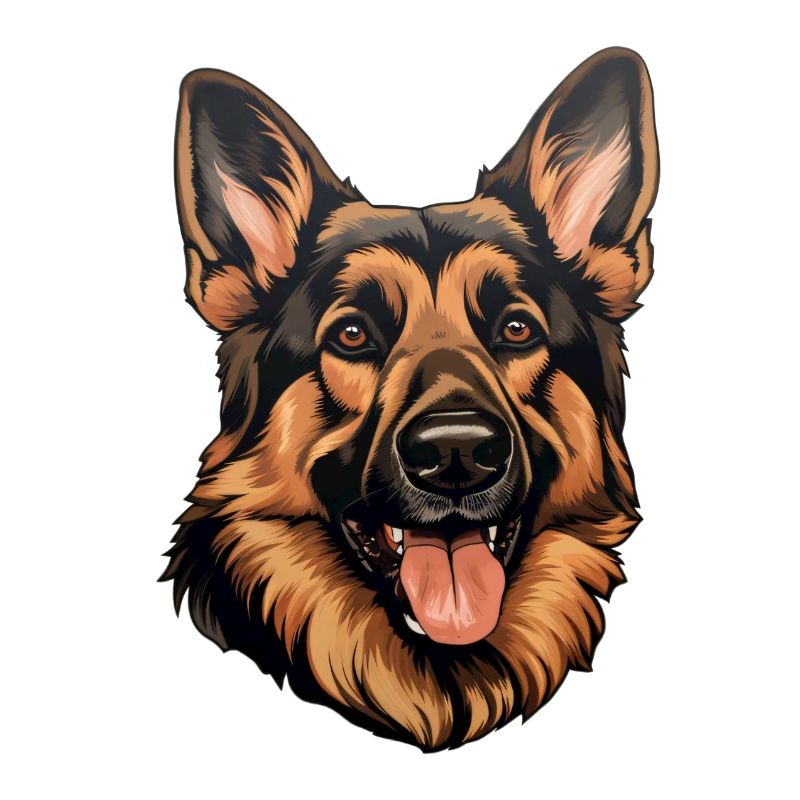 German Shepherd Head