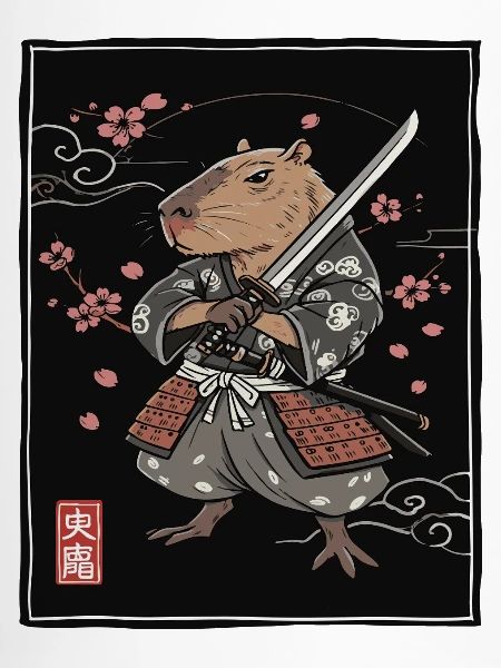 Samurai Frettchen Illustration