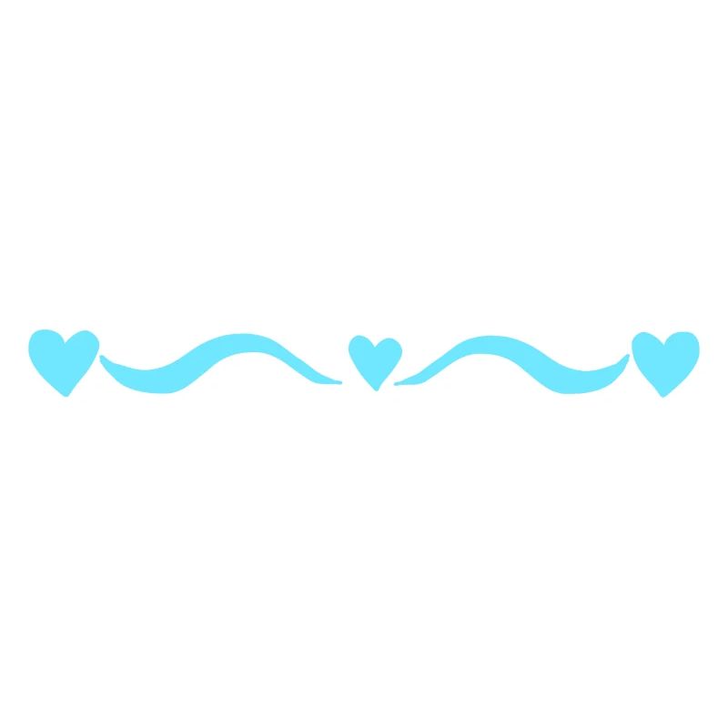 Blue Line Hearts Wave
