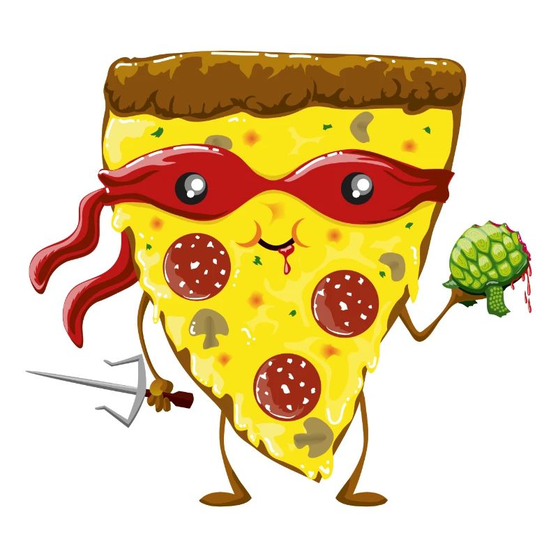 Ninja Pizza isst Schildkröte