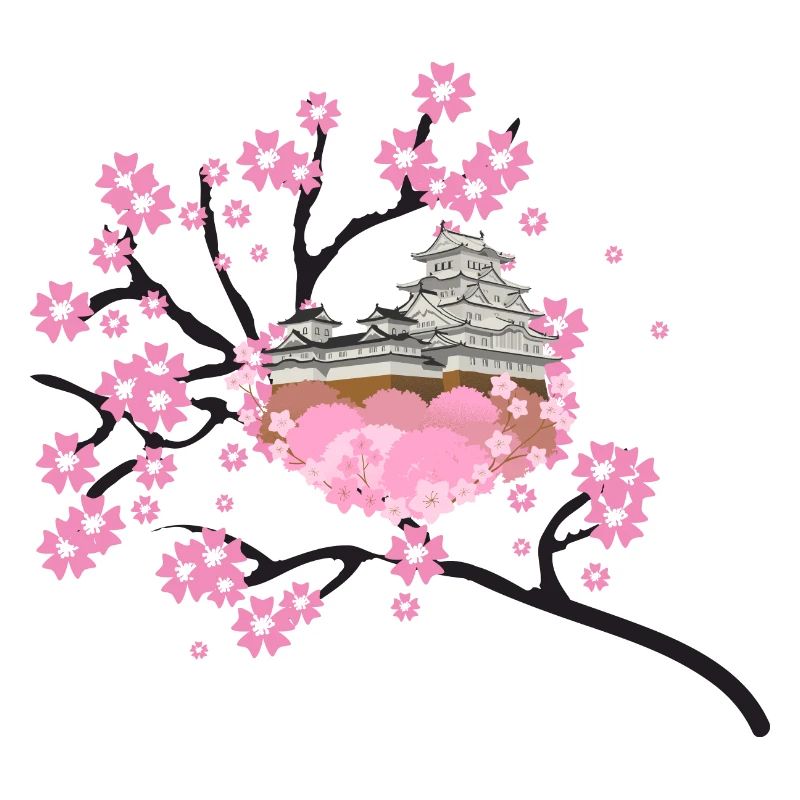Fleur de cerisier Temple Design Sakura