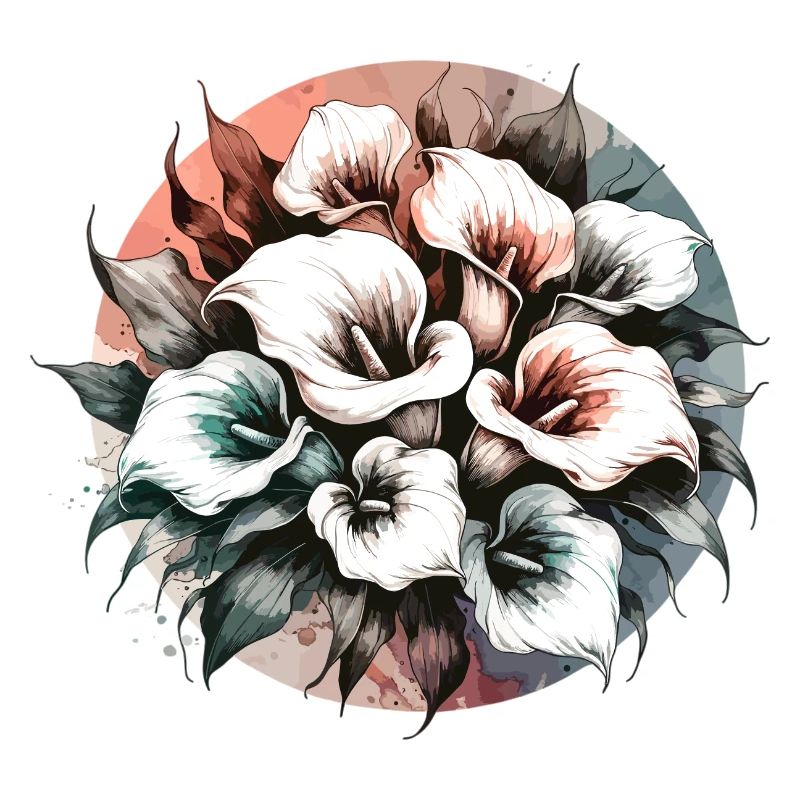 Calla Lilies Drawn