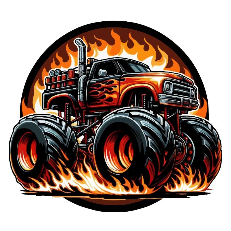 Monstertruck feurig