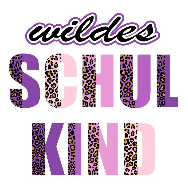 Wildes Schulkind Einschulung Leopard