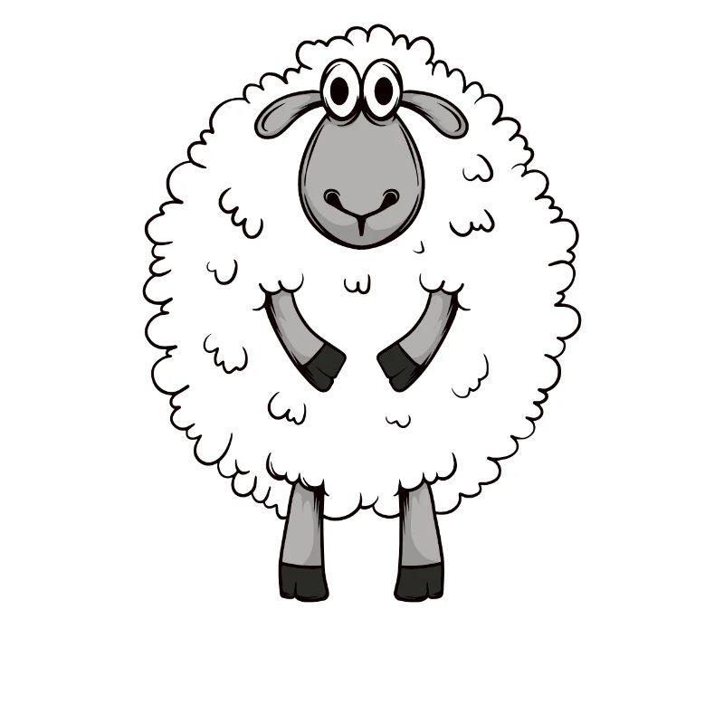 Cute German Shepherd Sheep Motif