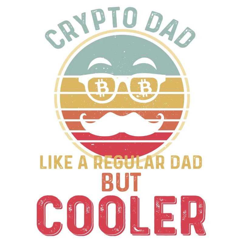 crypto dad Krypto Bitcoin Kryptowährung Printed21