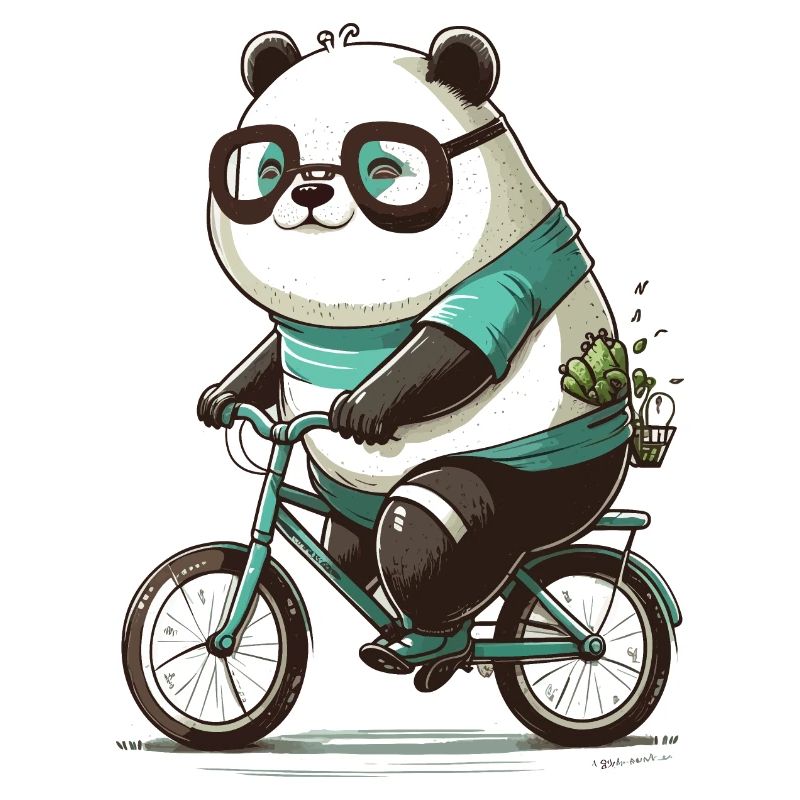 Panda-Radfahrer