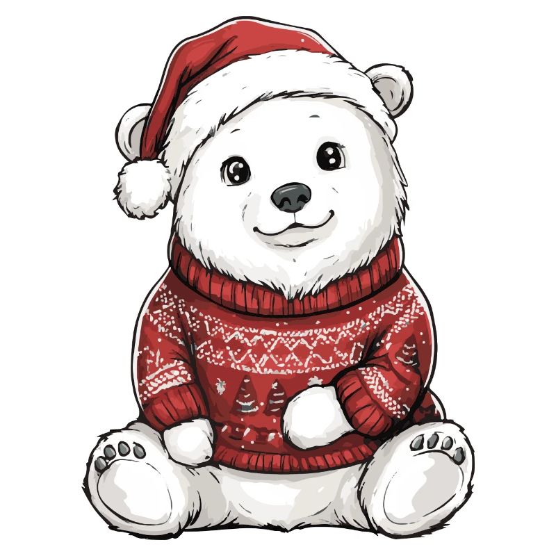 Eisbär Weihnachten Comic