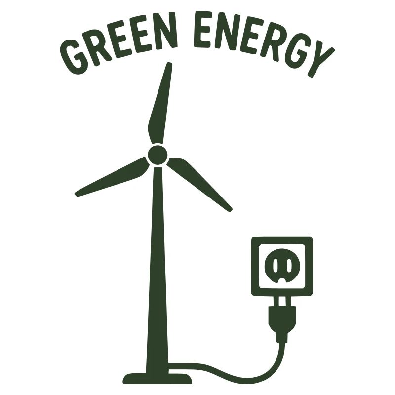 Grüne Energie Windkraft Steckdose