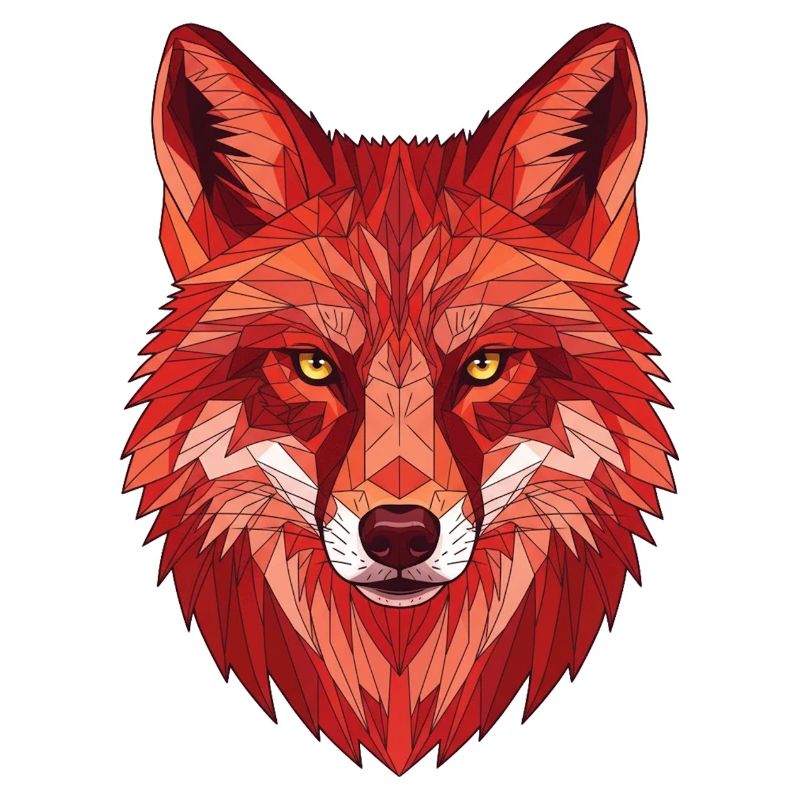 Polygonaler Fuchs Kopf
